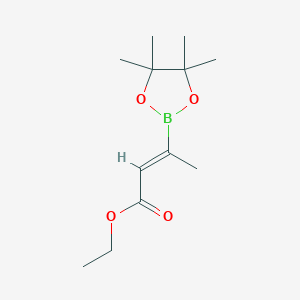 molecular formula C12H21BO4 B2914499 (Z)-(4-Ethoxy-4-oxo-2-buten-2-yl)boronic Acid Pinacol Ester CAS No. 448212-00-8