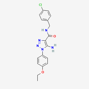molecular formula C18H18ClN5O2 B2914505 5-amino-N-(4-chlorobenzyl)-1-(4-ethoxyphenyl)-1H-1,2,3-triazole-4-carboxamide CAS No. 951900-05-3