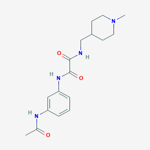 molecular formula C17H24N4O3 B2914506 N1-(3-acetamidophenyl)-N2-((1-methylpiperidin-4-yl)methyl)oxalamide CAS No. 952975-04-1