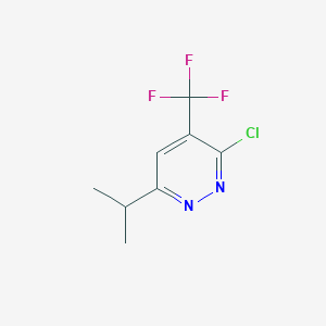 molecular formula C8H8ClF3N2 B2914508 3-Chloro-6-isopropyl-4-(trifluoromethyl)pyridazine CAS No. 1437436-31-1