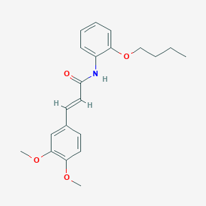 molecular formula C21H25NO4 B2914511 (2E)-N-(2-butoxyphenyl)-3-(3,4-dimethoxyphenyl)prop-2-enamide CAS No. 466649-59-2