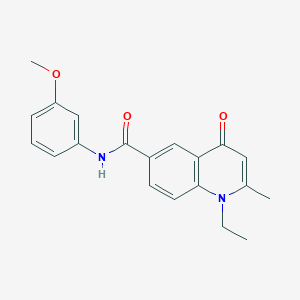 molecular formula C20H20N2O3 B2914514 1-ethyl-N-(3-methoxyphenyl)-2-methyl-4-oxo-1,4-dihydroquinoline-6-carboxamide CAS No. 1010908-37-8