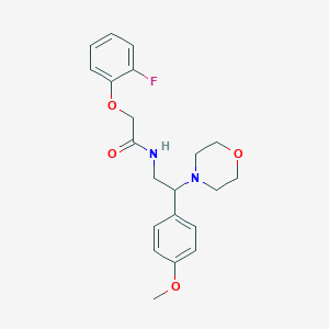 molecular formula C21H25FN2O4 B2914515 2-(2-fluorophenoxy)-N-(2-(4-methoxyphenyl)-2-morpholinoethyl)acetamide CAS No. 941870-27-5