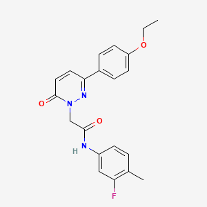 2-[3-(4-ethoxyphenyl)-6-oxopyridazin-1-yl]-N-(3-fluoro-4-methylphenyl)acetamide