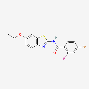 4-bromo-N-(6-ethoxy-1,3-benzothiazol-2-yl)-2-fluorobenzamide