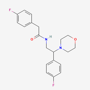 2-(4-fluorophenyl)-N-(2-(4-fluorophenyl)-2-morpholinoethyl)acetamide
