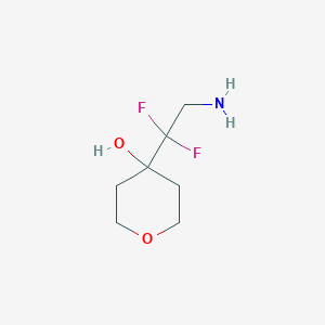 4-(2-Amino-1,1-difluoroethyl)oxan-4-ol