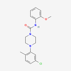molecular formula C19H22ClN3O2 B2914540 (4-(5-Chloro-2-methylphenyl)piperazinyl)-N-(2-methoxyphenyl)formamide CAS No. 553657-30-0