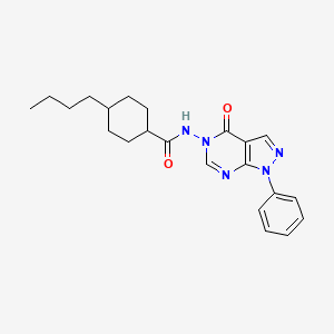 4-butyl-N-(4-oxo-1-phenyl-1H-pyrazolo[3,4-d]pyrimidin-5(4H)-yl)cyclohexanecarboxamide