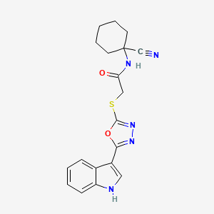 N-(1-Cyanocyclohexyl)-2-[[5-(1H-indol-3-yl)-1,3,4-oxadiazol-2-yl]sulfanyl]acetamide