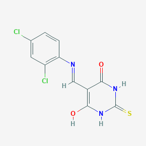 5-(((2,4-dichlorophenyl)amino)methylene)-2-thioxodihydropyrimidine-4,6(1H,5H)-dione