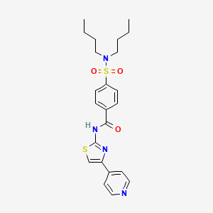 4-(dibutylsulfamoyl)-N-(4-pyridin-4-yl-1,3-thiazol-2-yl)benzamide