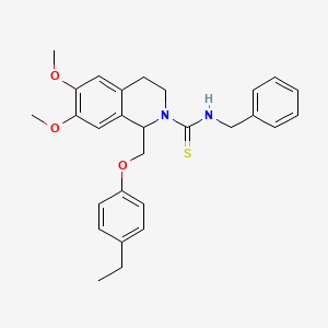 N-benzyl-1-((4-ethylphenoxy)methyl)-6,7-dimethoxy-3,4-dihydroisoquinoline-2(1H)-carbothioamide