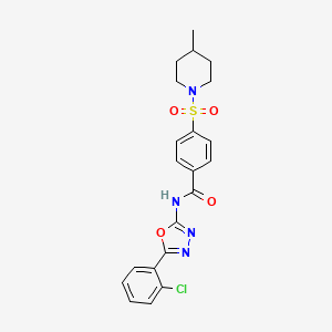 N-(5-(2-chlorophenyl)-1,3,4-oxadiazol-2-yl)-4-((4-methylpiperidin-1-yl)sulfonyl)benzamide