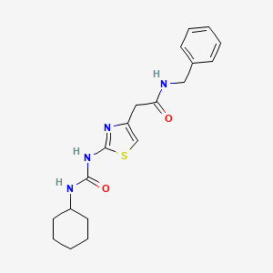 molecular formula C19H24N4O2S B2914559 N-benzyl-2-(2-(3-cyclohexylureido)thiazol-4-yl)acetamide CAS No. 921487-80-1