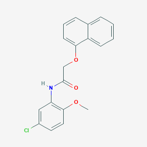 molecular formula C19H16ClNO3 B291457 N-(5-chloro-2-methoxyphenyl)-2-(naphthalen-1-yloxy)acetamide 