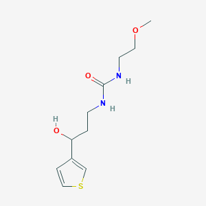 B2914575 1-(3-Hydroxy-3-(thiophen-3-yl)propyl)-3-(2-methoxyethyl)urea CAS No. 2034456-12-5
