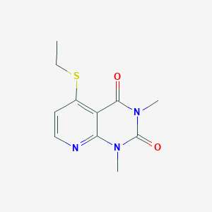molecular formula C11H13N3O2S B2914580 5-(ethylthio)-1,3-dimethylpyrido[2,3-d]pyrimidine-2,4(1H,3H)-dione CAS No. 899748-27-7