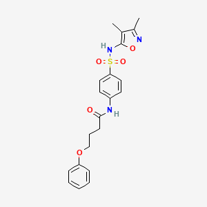 molecular formula C21H23N3O5S B2914582 N-{4-[(3,4-dimethyl-1,2-oxazol-5-yl)sulfamoyl]phenyl}-4-phenoxybutanamide CAS No. 303033-21-8