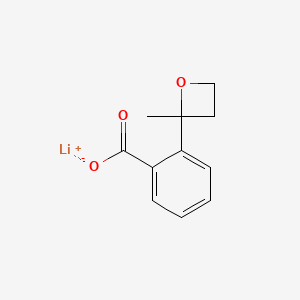 molecular formula C11H11LiO3 B2914587 Lithium(1+) ion 2-(2-methyloxetan-2-yl)benzoate CAS No. 2155852-03-0