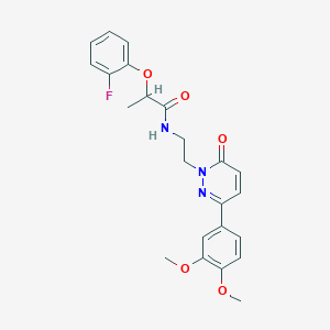 N-(2-(3-(3,4-dimethoxyphenyl)-6-oxopyridazin-1(6H)-yl)ethyl)-2-(2-fluorophenoxy)propanamide