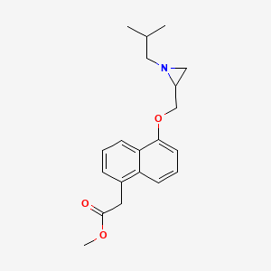Methyl 2-[5-[[1-(2-methylpropyl)aziridin-2-yl]methoxy]naphthalen-1-yl]acetate