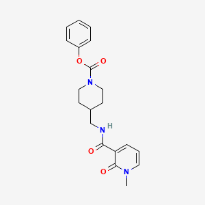 Phenyl 4-((1-methyl-2-oxo-1,2-dihydropyridine-3-carboxamido)methyl)piperidine-1-carboxylate