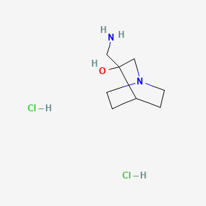 3-(Aminomethyl)-1-azabicyclo[2.2.2]octan-3-ol dihydrochloride
