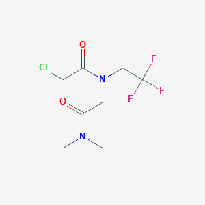 molecular formula C8H12ClF3N2O2 B2914621 2-chloro-N-(2-(dimethylamino)-2-oxoethyl)-N-(2,2,2-trifluoroethyl)acetamide CAS No. 1178506-83-6