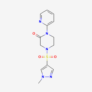 4-((1-methyl-1H-pyrazol-4-yl)sulfonyl)-1-(pyridin-2-yl)piperazin-2-one