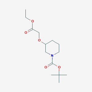 molecular formula C14H25NO5 B2914653 tert-Butyl 3-((ethoxycarbonyl)methoxy)piperidine-1-carboxylate CAS No. 1824091-88-4