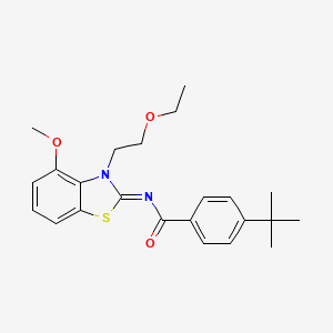 (Z)-4-(tert-butyl)-N-(3-(2-ethoxyethyl)-4-methoxybenzo[d]thiazol-2(3H)-ylidene)benzamide