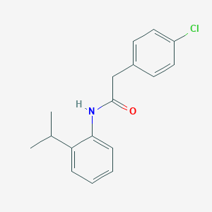 molecular formula C17H18ClNO B291466 2-(4-chlorophenyl)-N-(2-isopropylphenyl)acetamide 