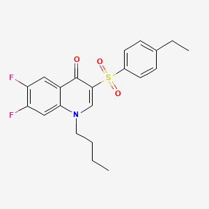 molecular formula C21H21F2NO3S B2914662 1-butyl-3-[(4-ethylphenyl)sulfonyl]-6,7-difluoroquinolin-4(1H)-one CAS No. 902618-55-7