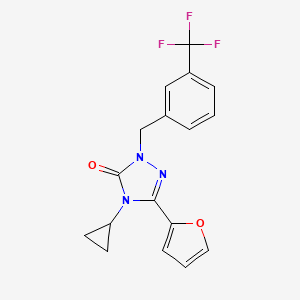 4-cyclopropyl-3-(furan-2-yl)-1-(3-(trifluoromethyl)benzyl)-1H-1,2,4-triazol-5(4H)-one