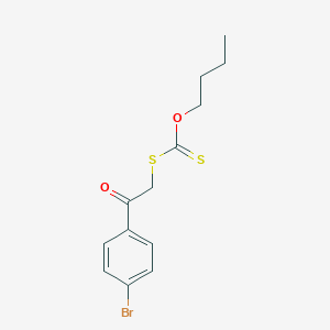 molecular formula C13H15BrO2S2 B2914683 1-(4-Bromophenyl)-2-[(butoxymethanethioyl)sulfanyl]ethan-1-one CAS No. 1861-50-3