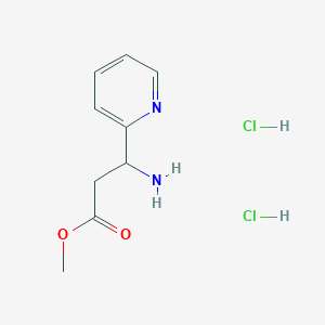 molecular formula C9H14Cl2N2O2 B2914689 3-氨基-3-(吡啶-2-基)丙酸甲酯二盐酸盐 CAS No. 1197231-86-9