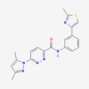 6-(3,5-dimethyl-1H-pyrazol-1-yl)-N-(3-(2-methylthiazol-4-yl)phenyl)pyridazine-3-carboxamide