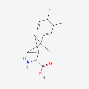 2-Amino-2-[3-(4-fluoro-3-methylphenyl)-1-bicyclo[1.1.1]pentanyl]acetic acid