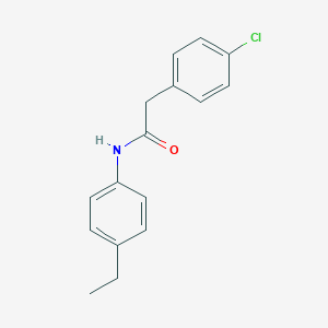 molecular formula C16H16ClNO B291470 2-(4-chlorophenyl)-N-(4-ethylphenyl)acetamide 