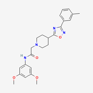 N-(3,5-dimethoxyphenyl)-2-(4-(3-(m-tolyl)-1,2,4-oxadiazol-5-yl)piperidin-1-yl)acetamide