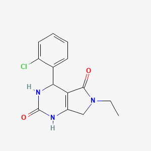 4-(2-chlorophenyl)-6-ethyl-3,4,6,7-tetrahydro-1H-pyrrolo[3,4-d]pyrimidine-2,5-dione