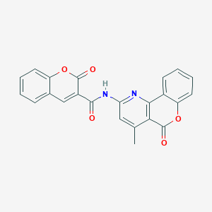 N-(4-methyl-5-oxochromeno[4,3-b]pyridin-2-yl)-2-oxochromene-3-carboxamide
