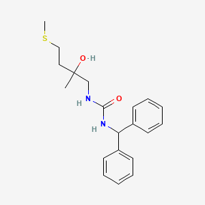molecular formula C20H26N2O2S B2914707 1-Benzhydryl-3-(2-hydroxy-2-methyl-4-(methylthio)butyl)urea CAS No. 1396687-26-5