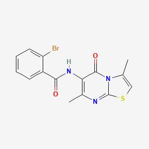 molecular formula C15H12BrN3O2S B2914712 2-bromo-N-(3,7-dimethyl-5-oxo-5H-[1,3]thiazolo[3,2-a]pyrimidin-6-yl)benzamide CAS No. 946222-97-5