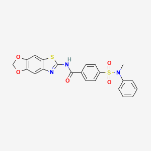 N-([1,3]dioxolo[4',5':4,5]benzo[1,2-d]thiazol-6-yl)-4-(N-methyl-N-phenylsulfamoyl)benzamide