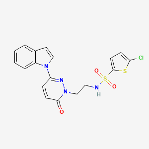 N-(2-(3-(1H-indol-1-yl)-6-oxopyridazin-1(6H)-yl)ethyl)-5-chlorothiophene-2-sulfonamide