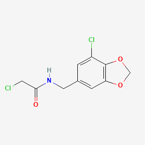 2-Chloro-N-[(7-chloro-1,3-benzodioxol-5-yl)methyl]acetamide