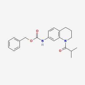 molecular formula C21H24N2O3 B2914727 Benzyl (1-isobutyryl-1,2,3,4-tetrahydroquinolin-7-yl)carbamate CAS No. 955789-97-6