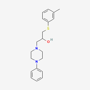 molecular formula C20H26N2OS B2914728 1-[(3-Methylphenyl)sulfanyl]-3-(4-phenylpiperazino)-2-propanol CAS No. 338421-70-8